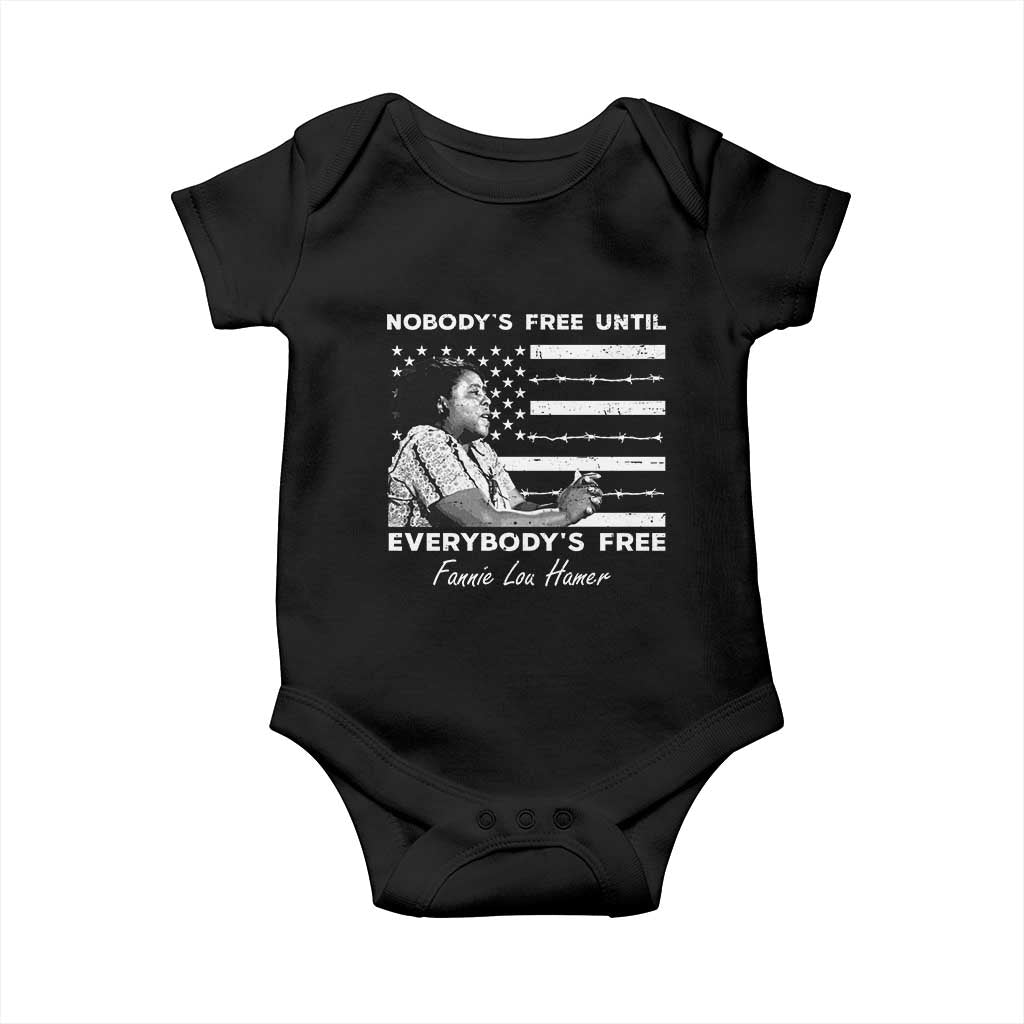 Fannie Lou Hamer Baby Onesie Nobody's Free Until Everybody's Free Black History
