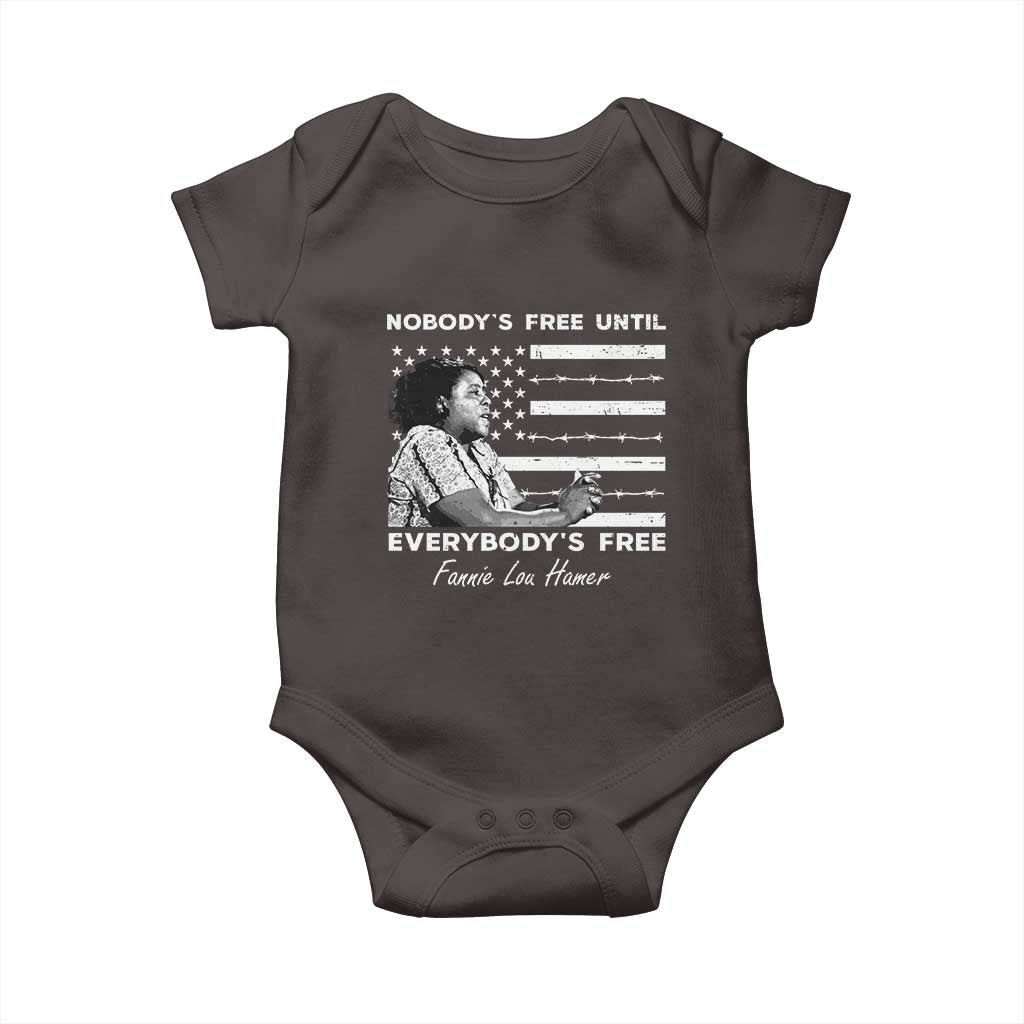 Fannie Lou Hamer Baby Onesie Nobody's Free Until Everybody's Free Black History
