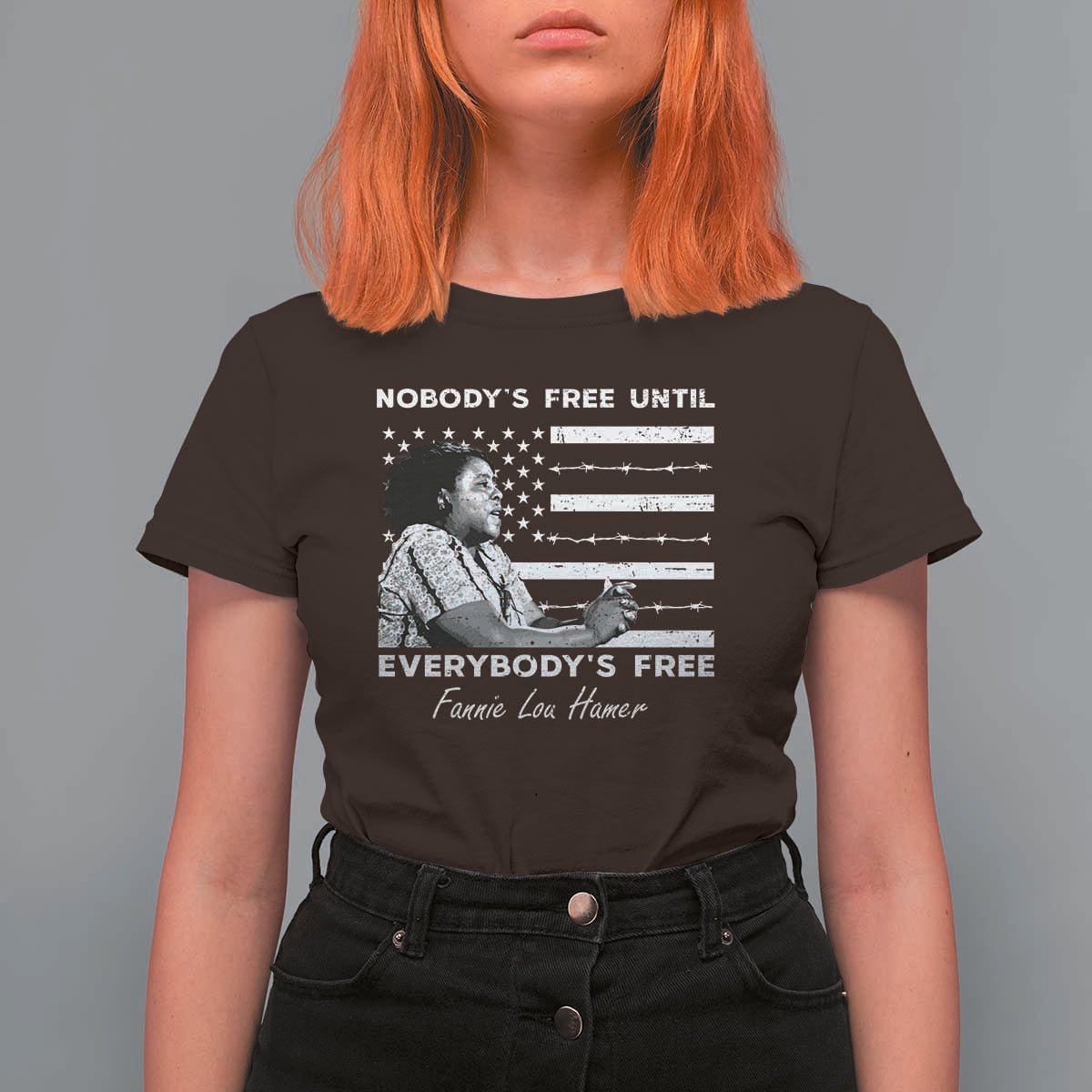 Fannie Lou Hamer T Shirt For Women Nobody's Free Until Everybody's Free Black History