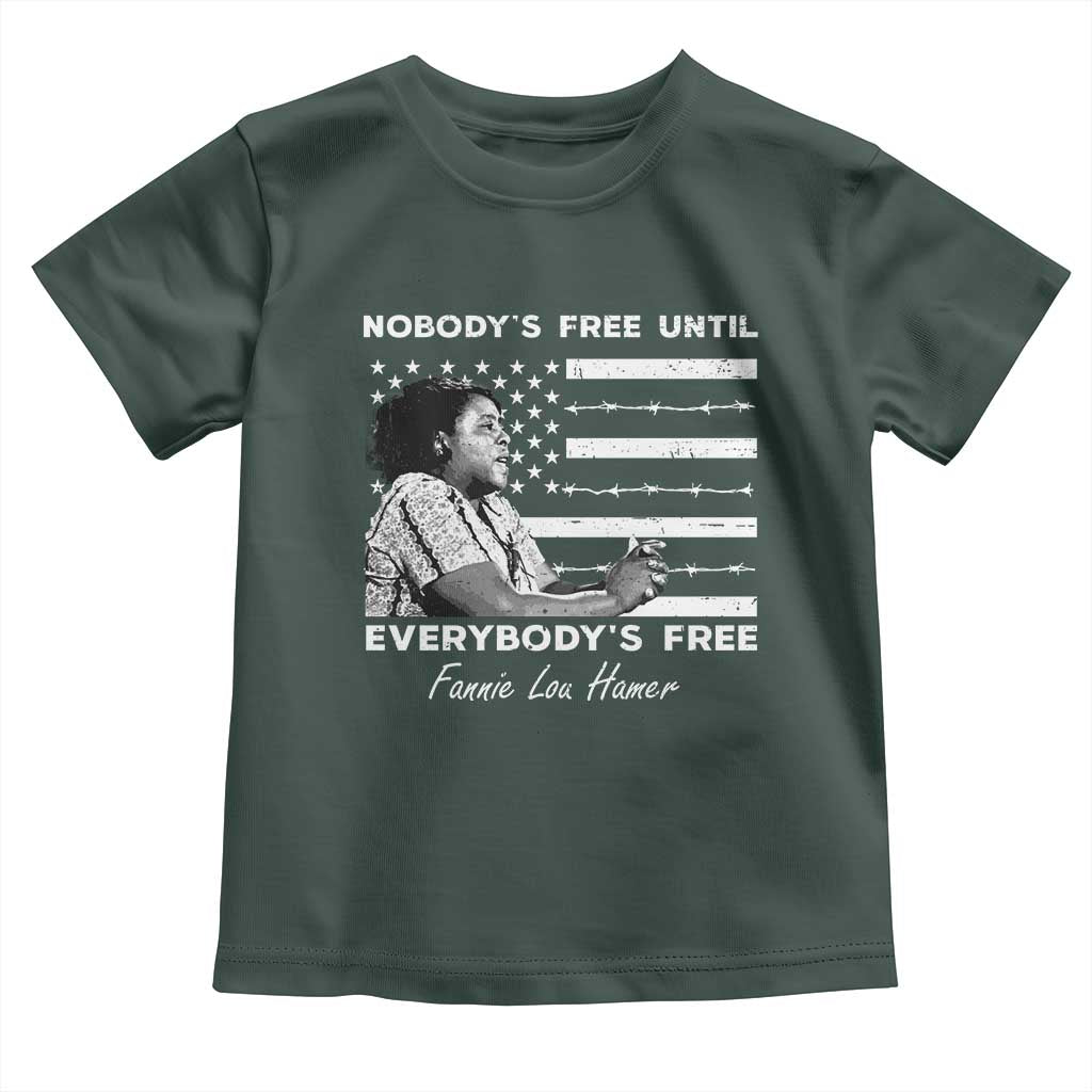 Fannie Lou Hamer Toddler T Shirt Nobody's Free Until Everybody's Free Black History