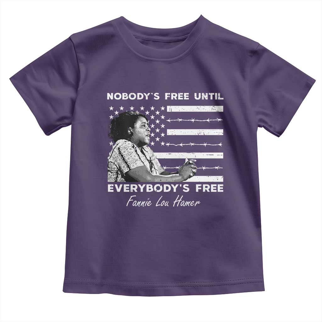 Fannie Lou Hamer Toddler T Shirt Nobody's Free Until Everybody's Free Black History