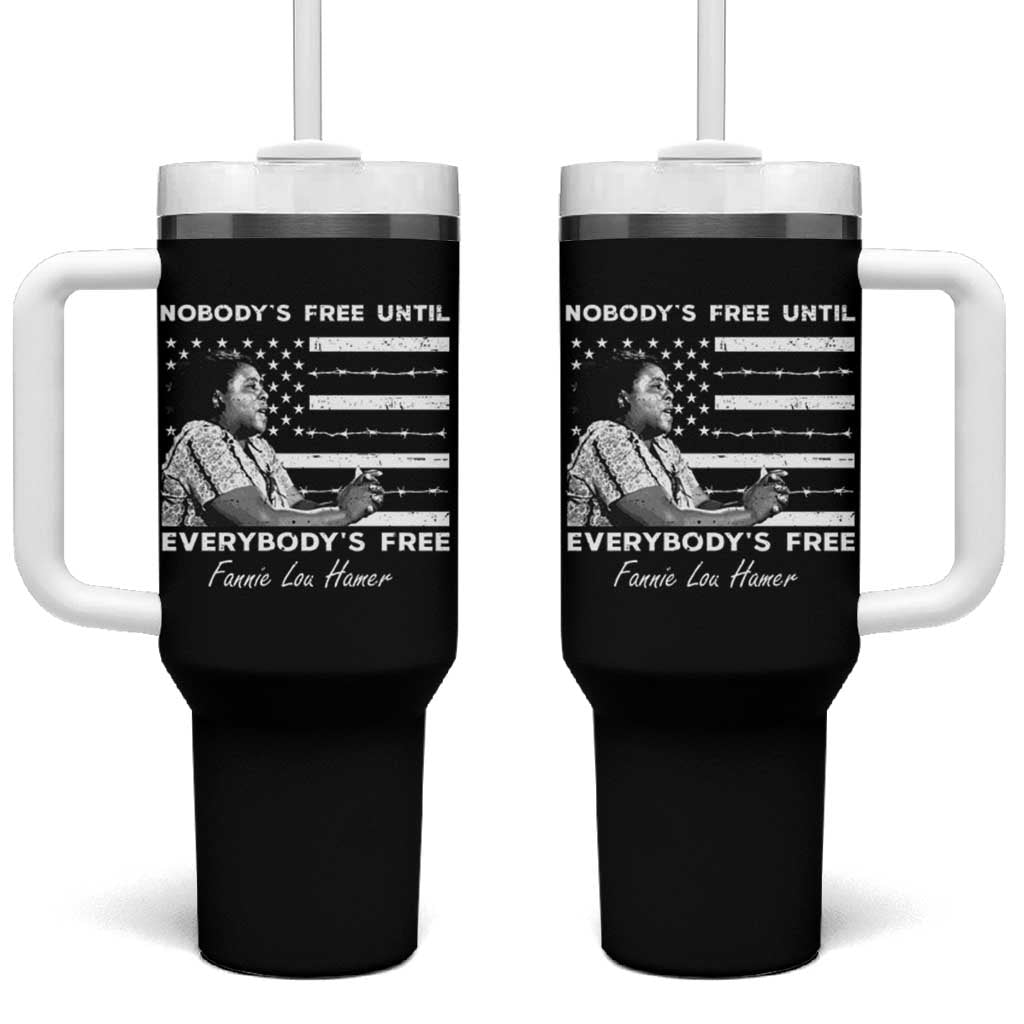 Fannie Lou Hamer Tumbler With Handle Nobody's Free Until Everybody's Free Black History