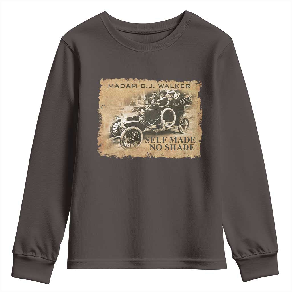 Madam C.J. Walker Youth Sweatshirt Self Made No Shade Black History