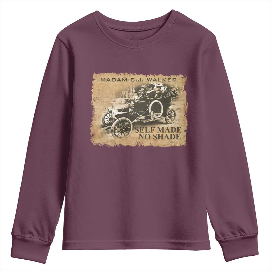 Madam C.J. Walker Youth Sweatshirt Self Made No Shade Black History