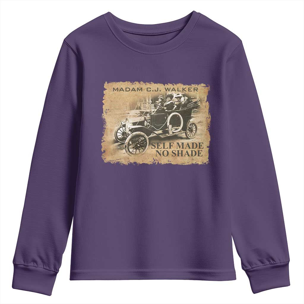 Madam C.J. Walker Youth Sweatshirt Self Made No Shade Black History