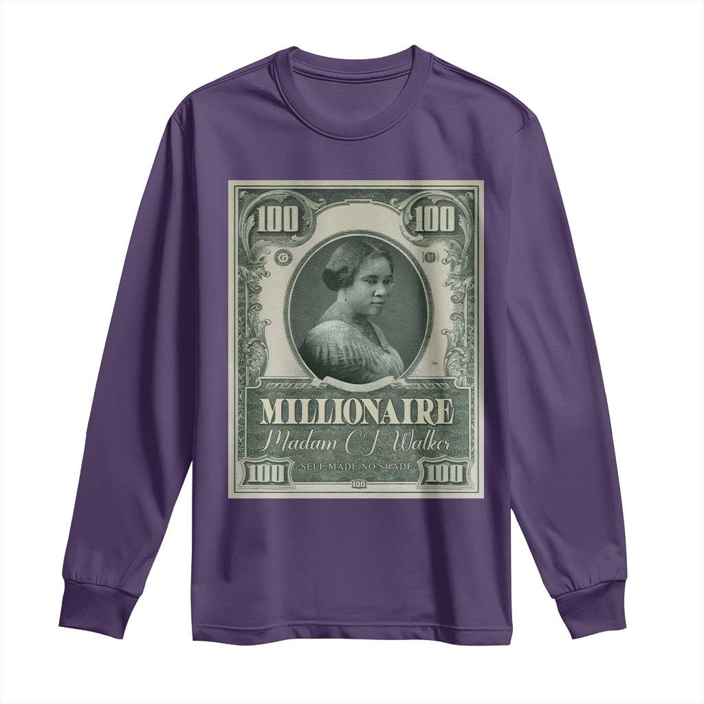 Madam C.J. Walker Long Sleeve Shirt Millionaire Black Women Pride