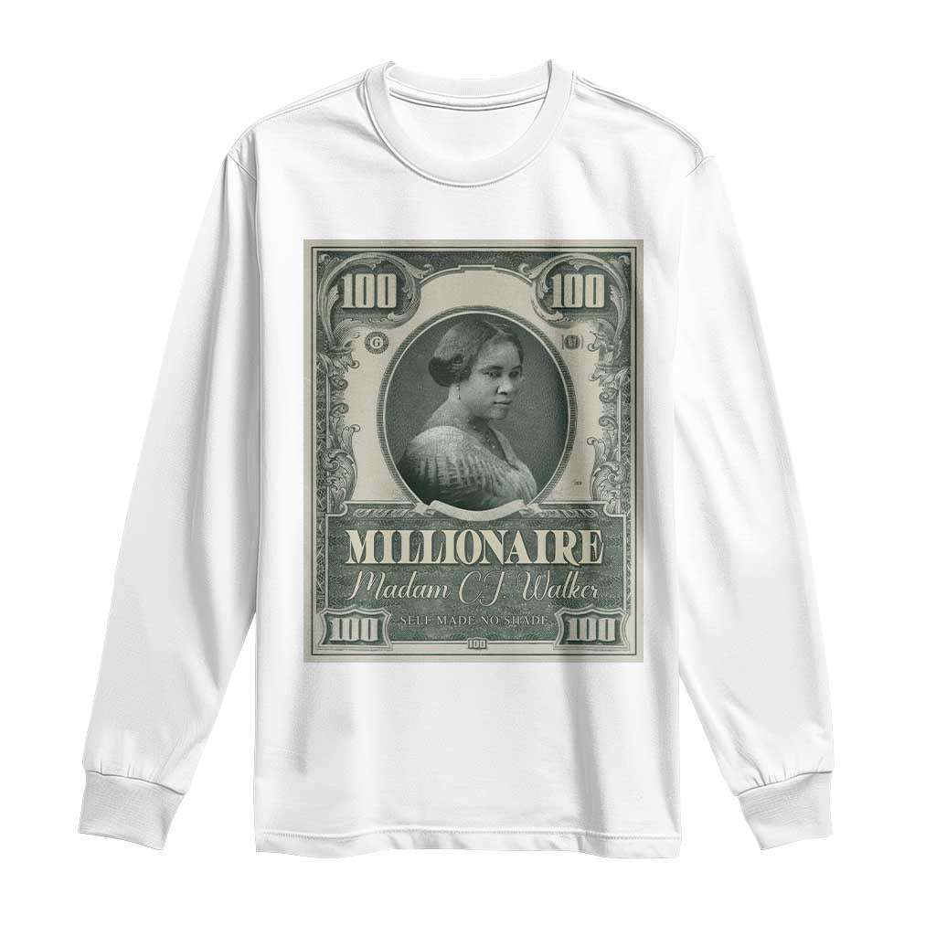 Madam C.J. Walker Long Sleeve Shirt Millionaire Black Women Pride