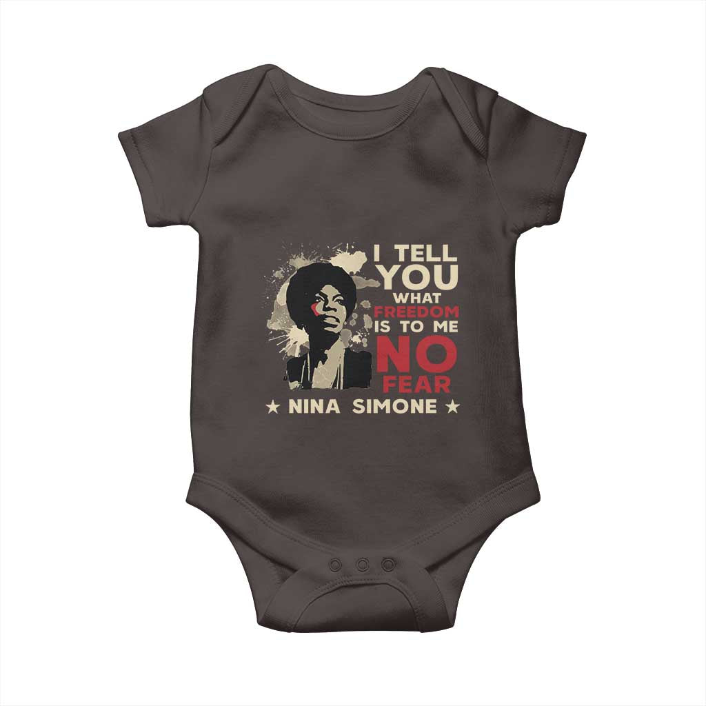 Nina Simone Baby Onesie I Tell You What Freedom Is To Me No Fear