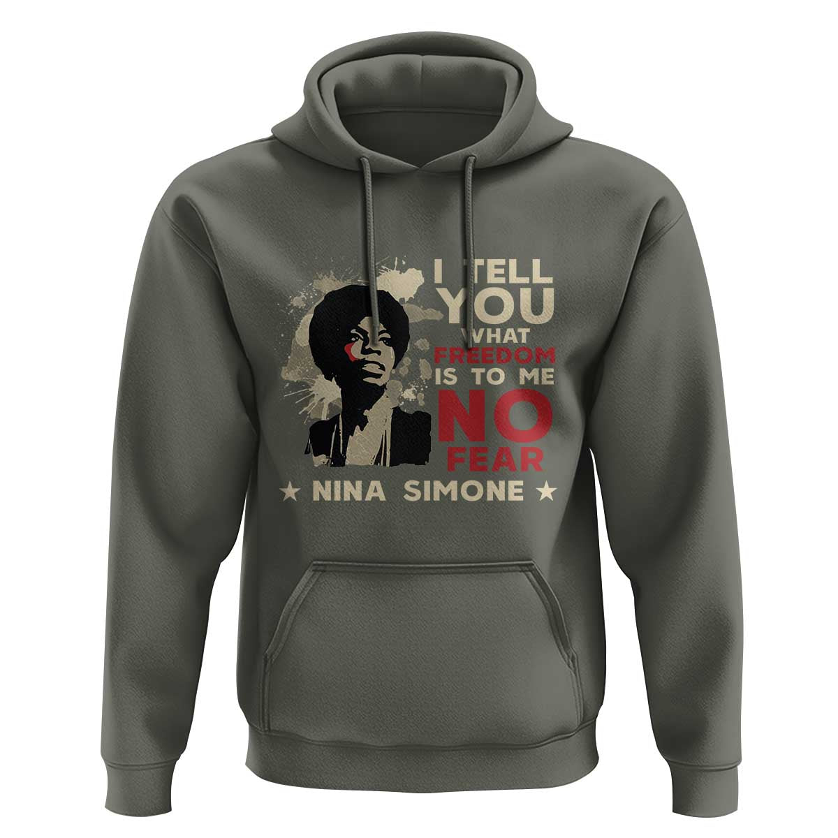 Nina Simone Hoodie I Tell You What Freedom Is To Me No Fear