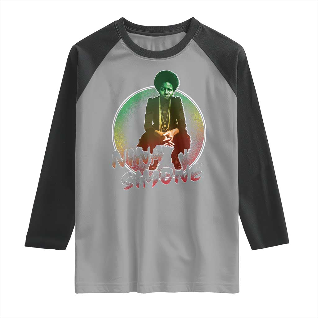Nina Simone Raglan Shirt Black Women History Pride