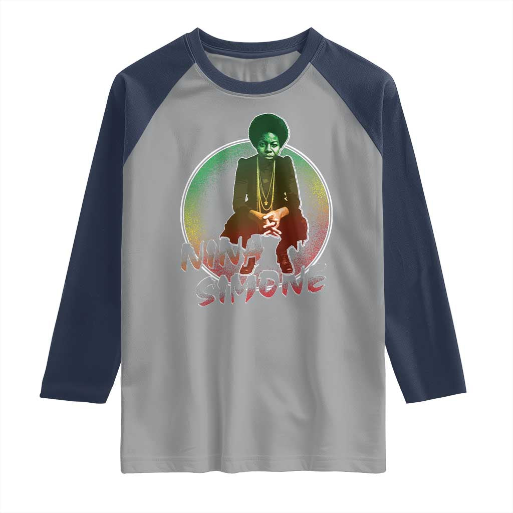 Nina Simone Raglan Shirt Black Women History Pride