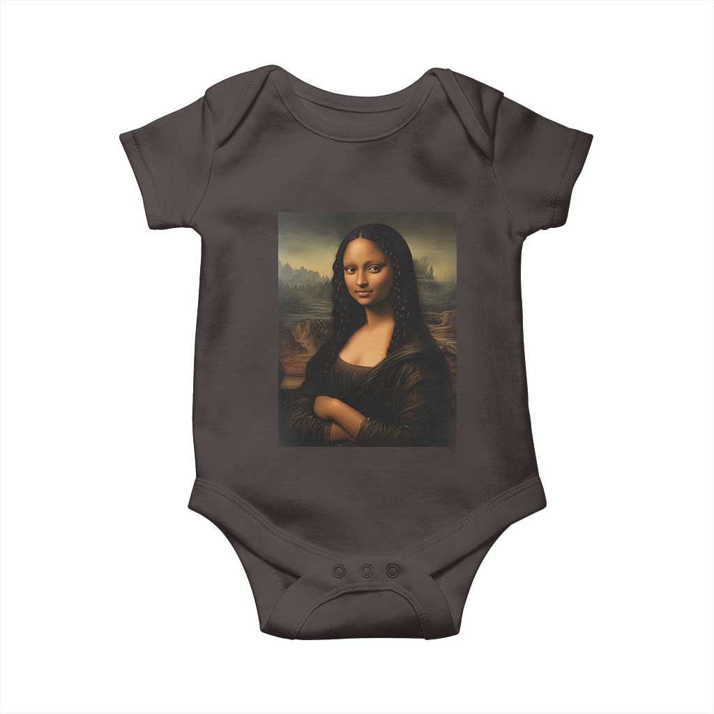 Black Mona Lisa Baby Onesie Melanin Pretty Aesthetic Black History