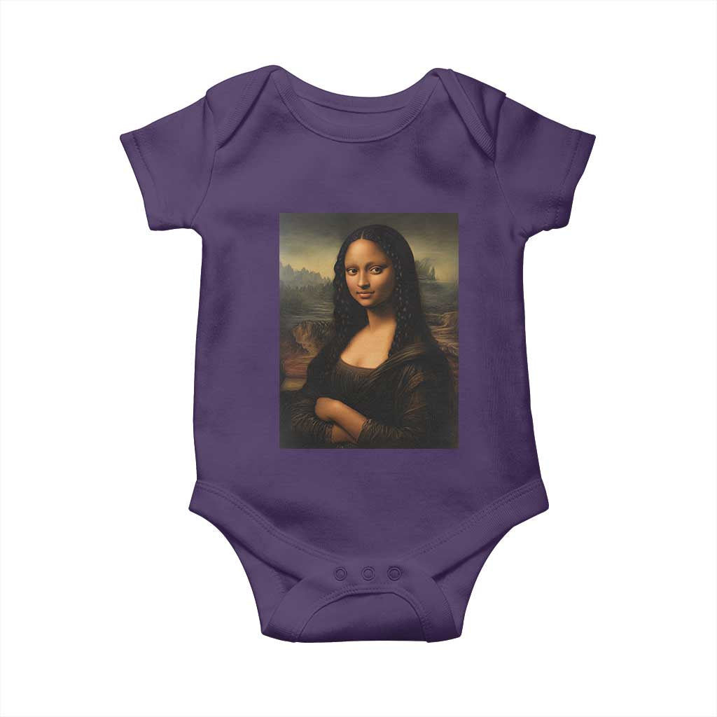 Black Mona Lisa Baby Onesie Melanin Pretty Aesthetic Black History