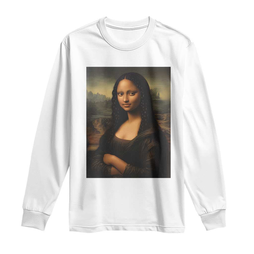 Black Mona Lisa Long Sleeve Shirt Melanin Pretty Aesthetic Black History