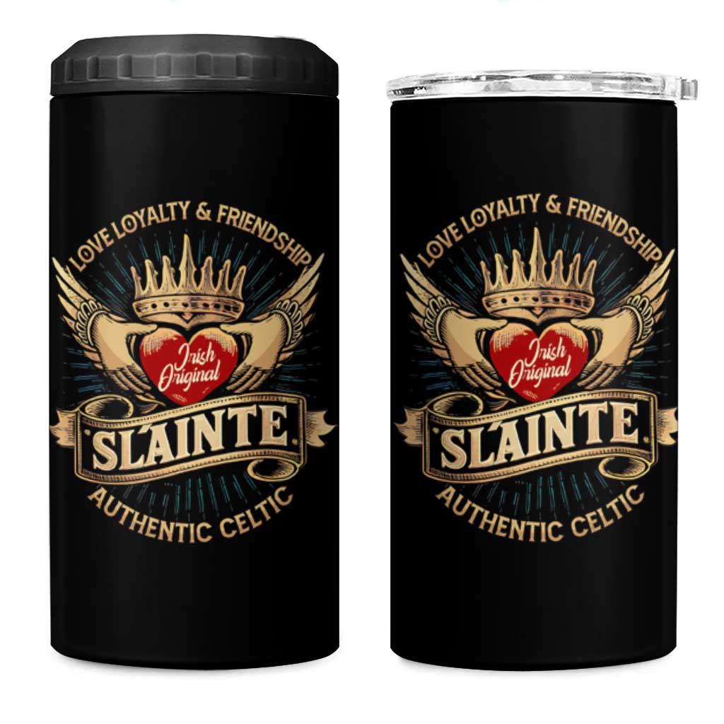 Celtic Claddagh 4 in 1 Can Cooler Tumbler Love Loyalty Friendship Slainte