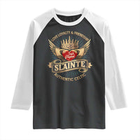 Celtic Claddagh Raglan Shirt Love Loyalty Friendship Slainte
