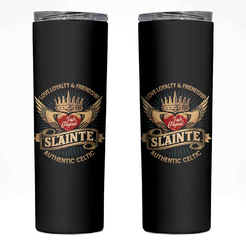 Celtic Claddagh Skinny Tumbler Love Loyalty Friendship Slainte