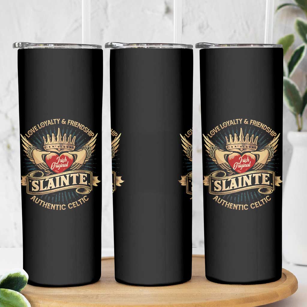 Celtic Claddagh Skinny Tumbler Love Loyalty Friendship Slainte