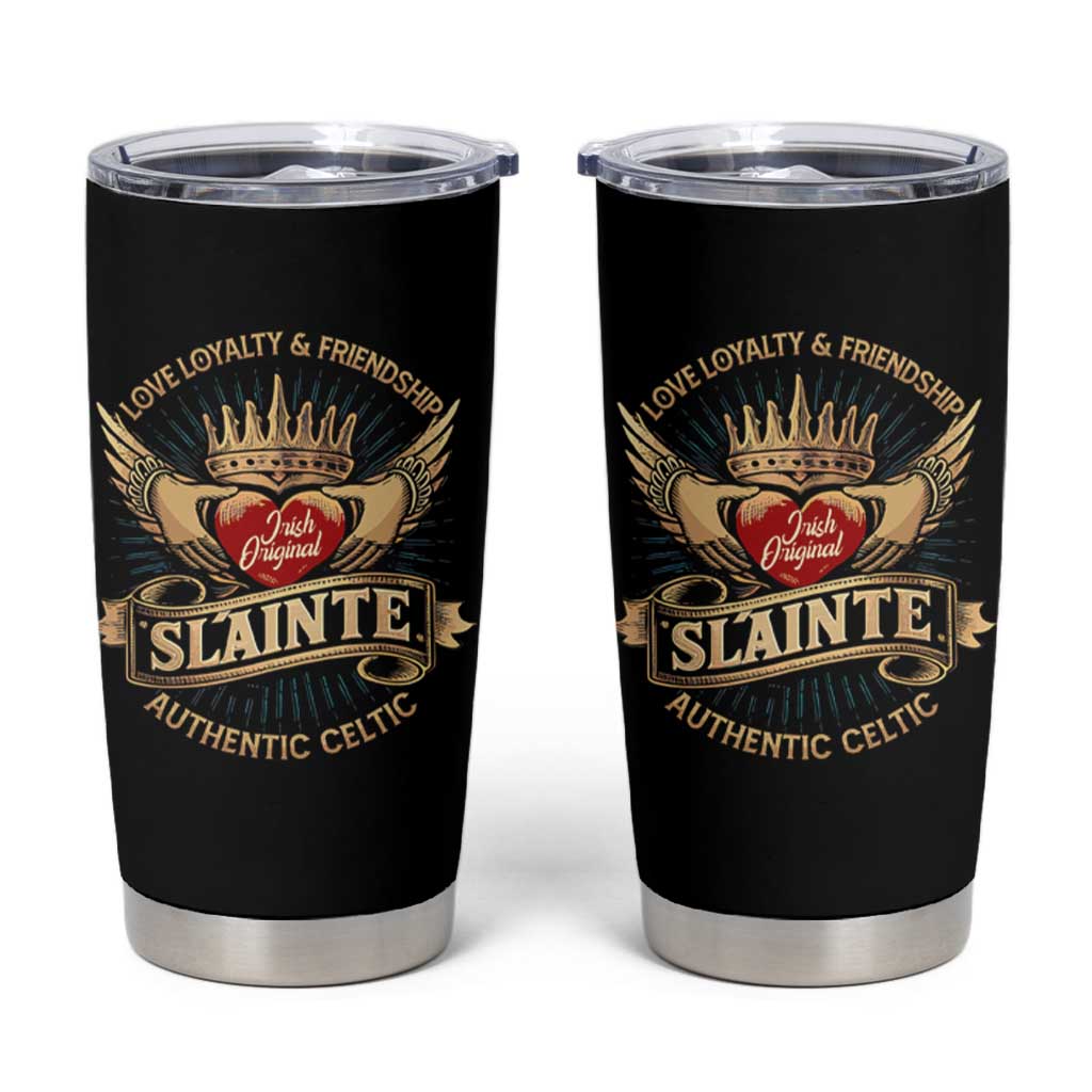 Celtic Claddagh Tumbler Cup Love Loyalty Friendship Slainte
