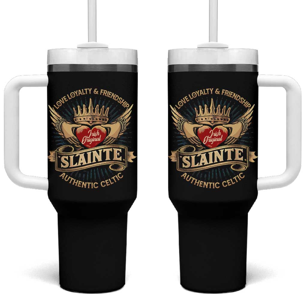 Celtic Claddagh Tumbler With Handle Love Loyalty Friendship Slainte