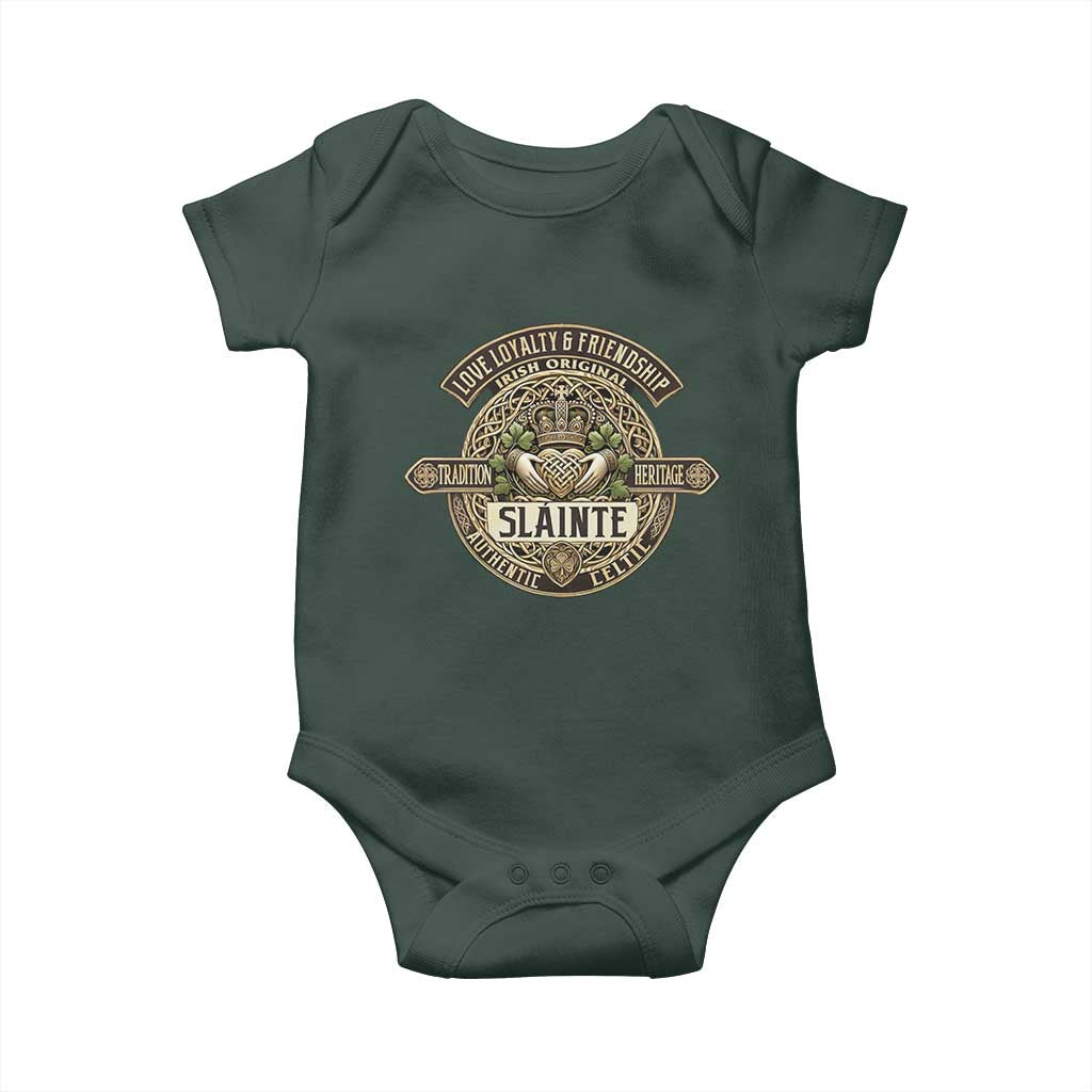 Celtic Claddagh Baby Onesie Slainte Love Loyalty Friendship Vintage