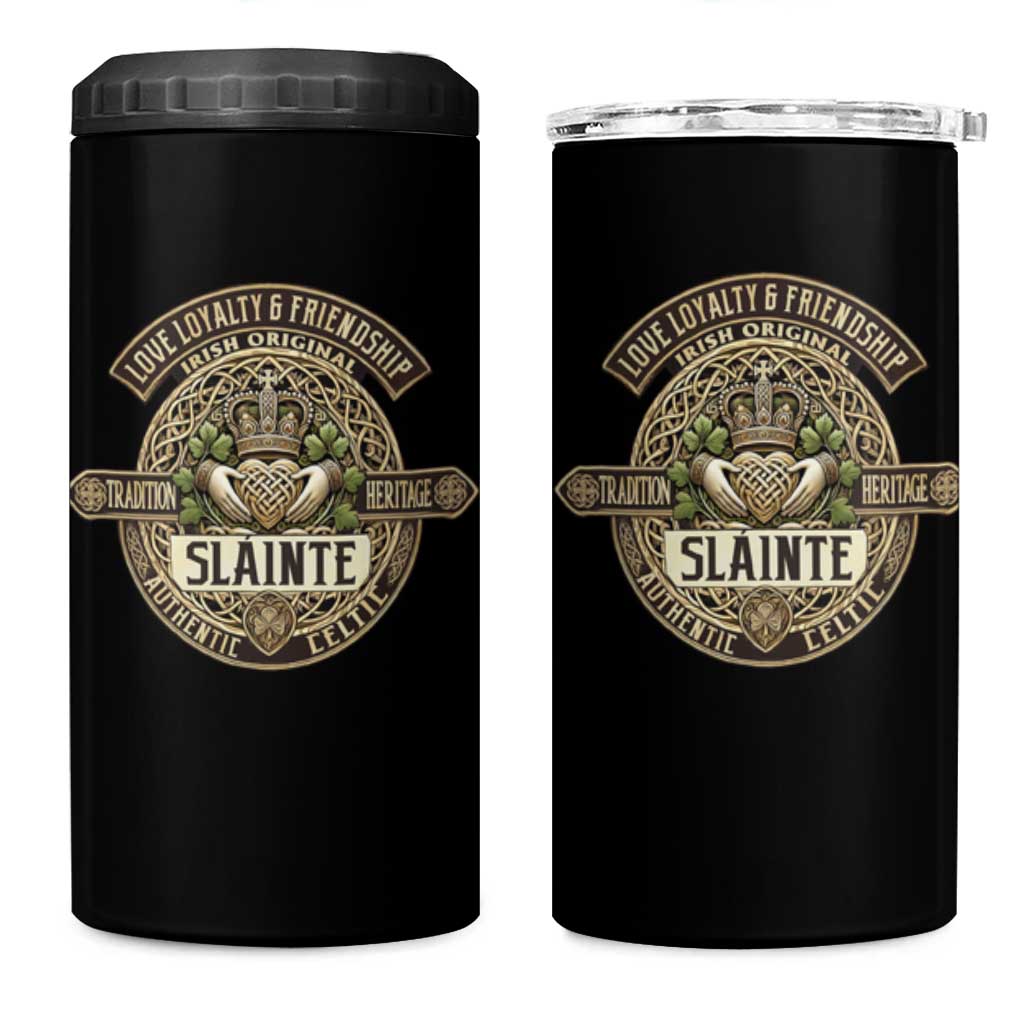 Celtic Claddagh 4 in 1 Can Cooler Tumbler Slainte Love Loyalty Friendship Vintage