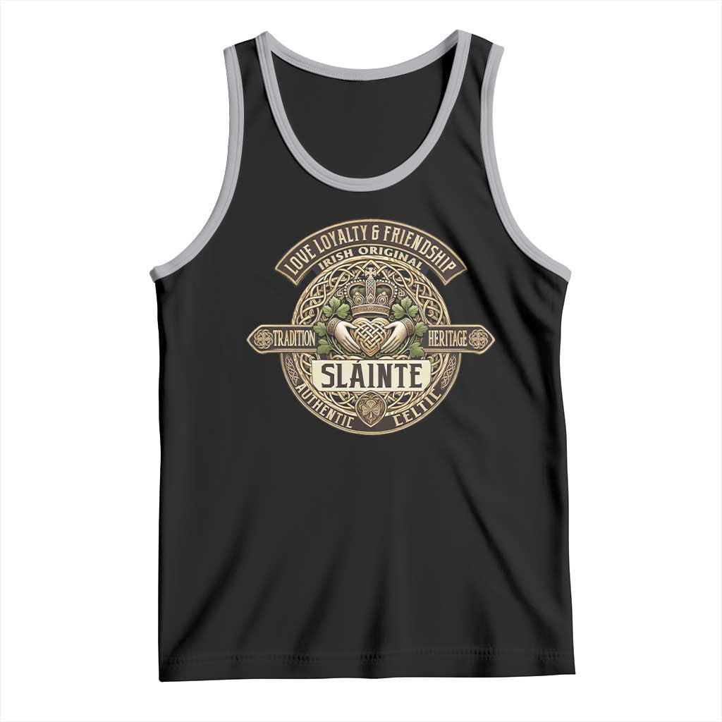 Celtic Claddagh Tank Top Slainte Love Loyalty Friendship Vintage