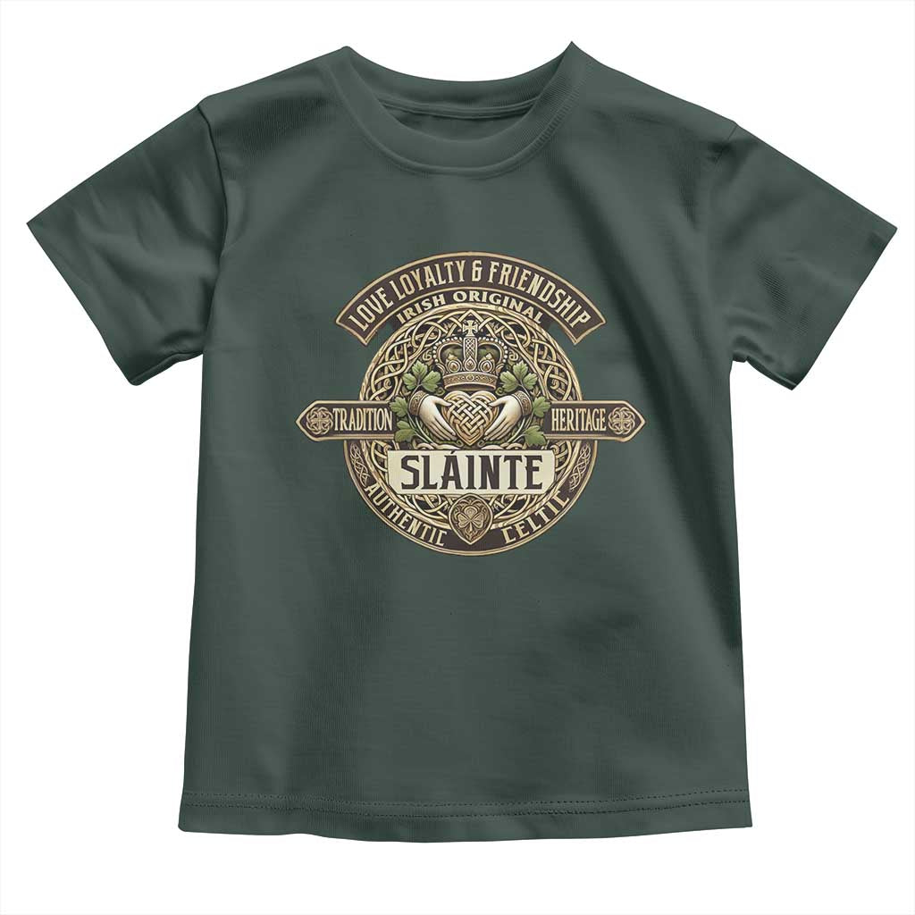 Celtic Claddagh Toddler T Shirt Slainte Love Loyalty Friendship Vintage