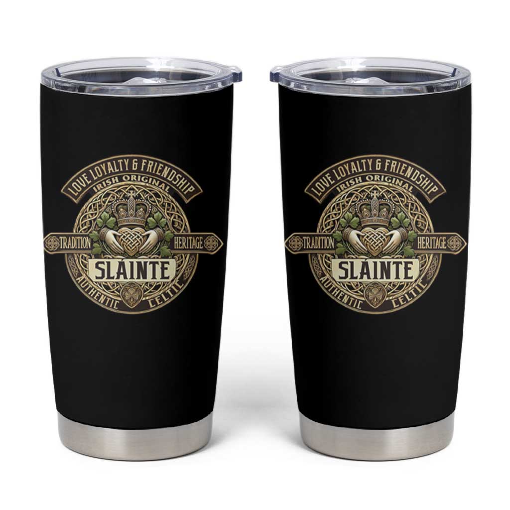 Celtic Claddagh Tumbler Cup Slainte Love Loyalty Friendship Vintage