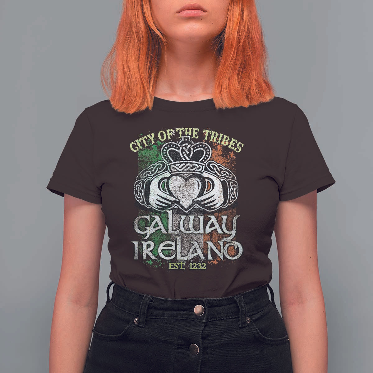 Galway Ireland T Shirt For Women City Of The Tribes Est 1232