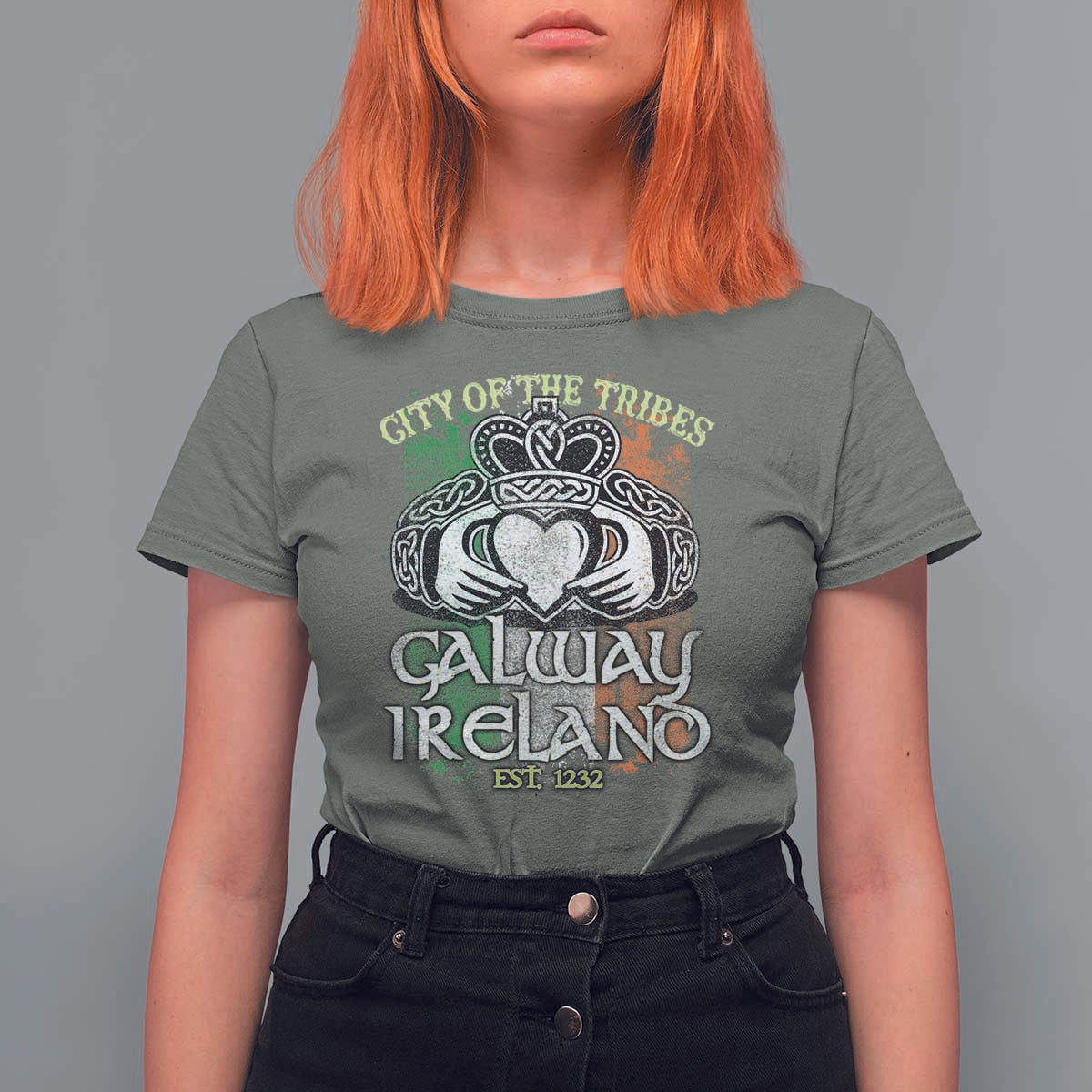 Galway Ireland T Shirt For Women City Of The Tribes Est 1232