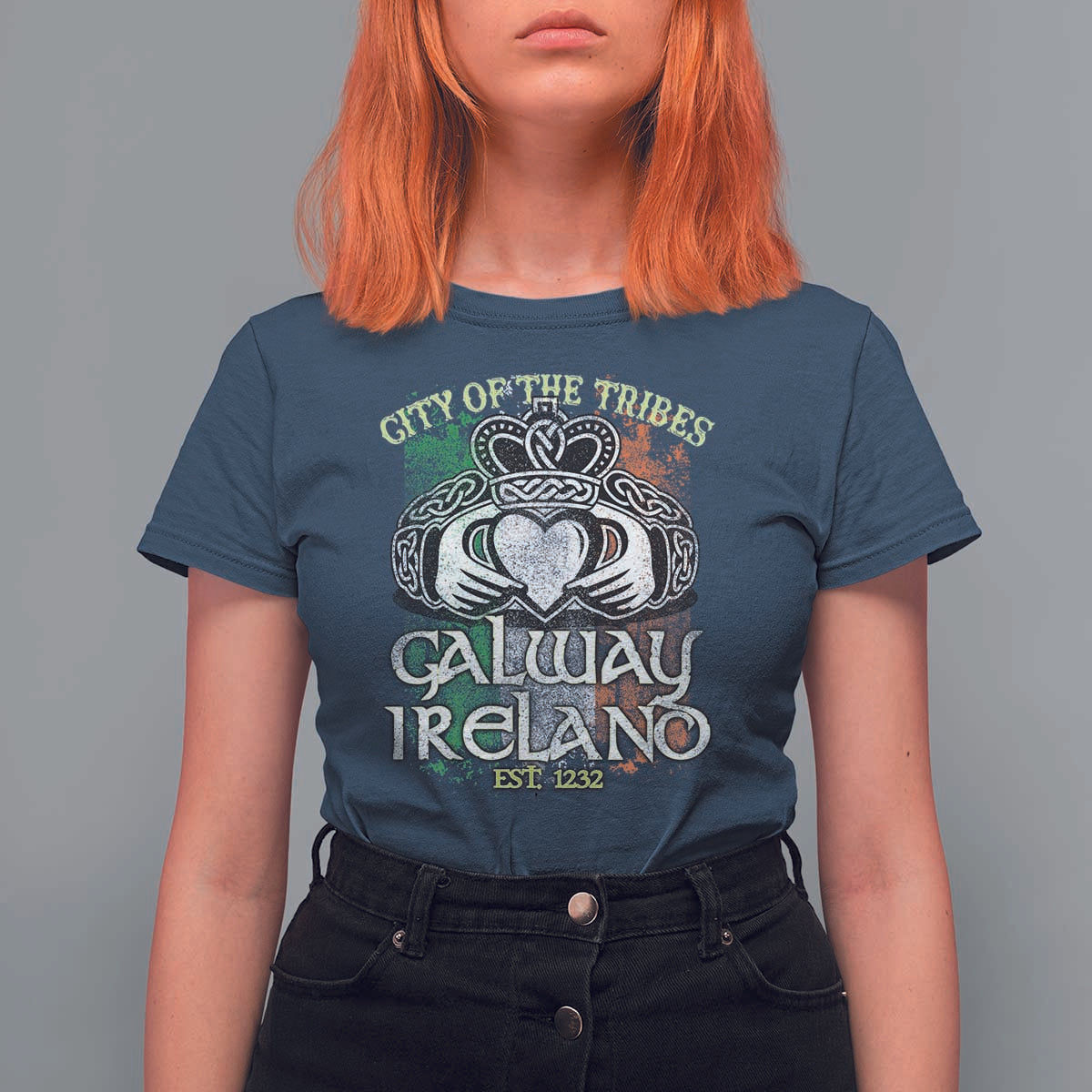 Galway Ireland T Shirt For Women City Of The Tribes Est 1232