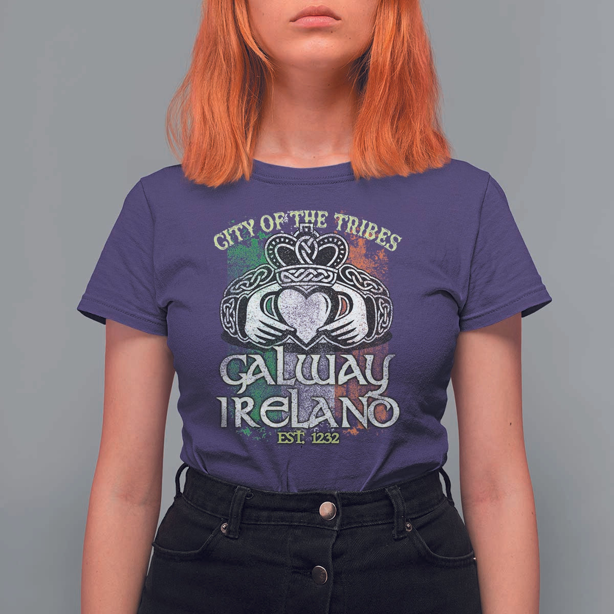 Galway Ireland T Shirt For Women City Of The Tribes Est 1232