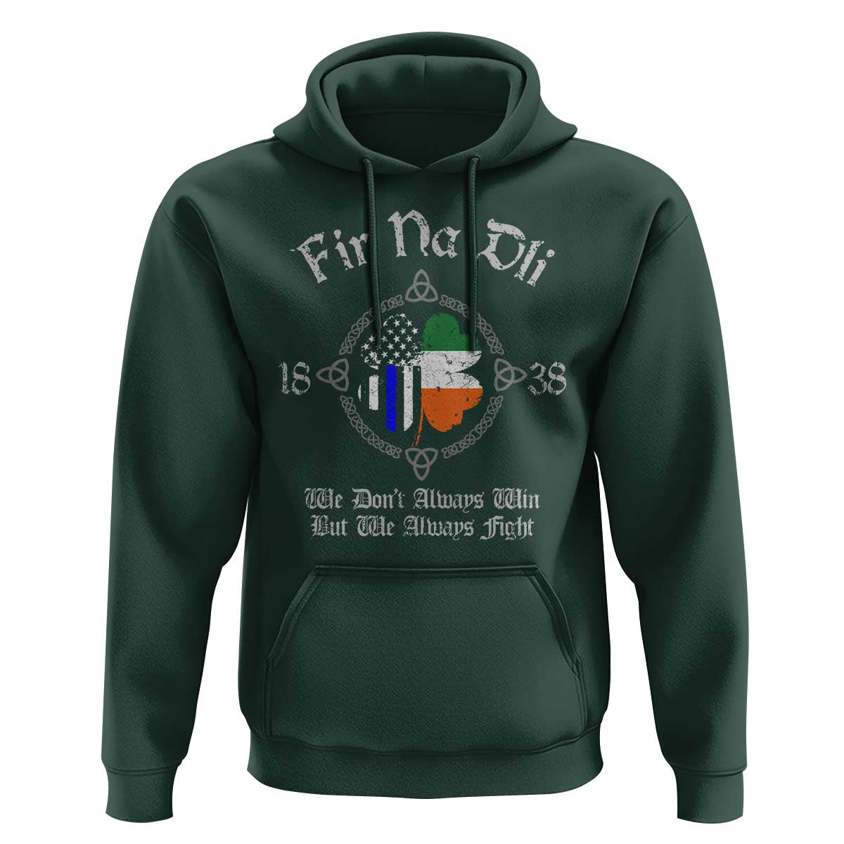 Irish Pride Hoodie Fir Na Dli Men Of Law Shamrock American Irish Flag