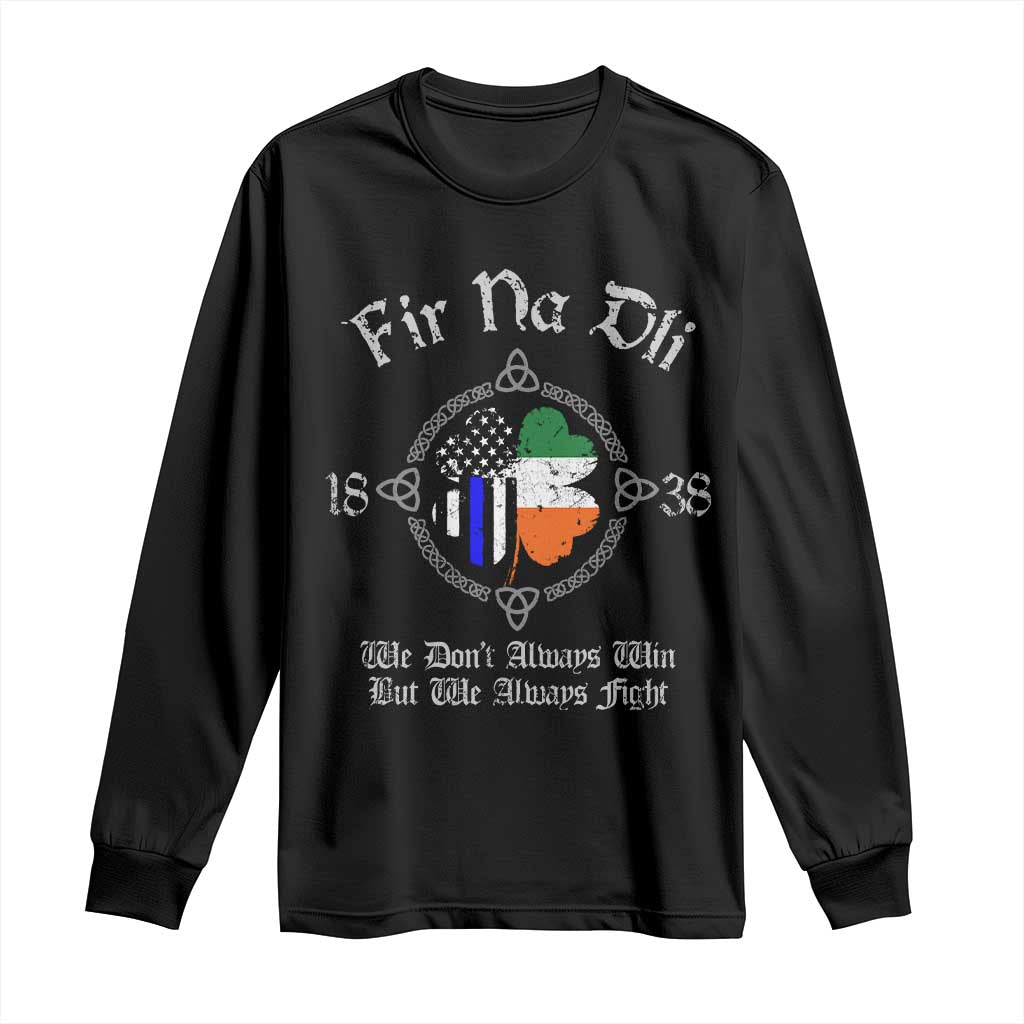 Irish Pride Long Sleeve Shirt Fir Na Dli Men Of Law Shamrock American Irish Flag