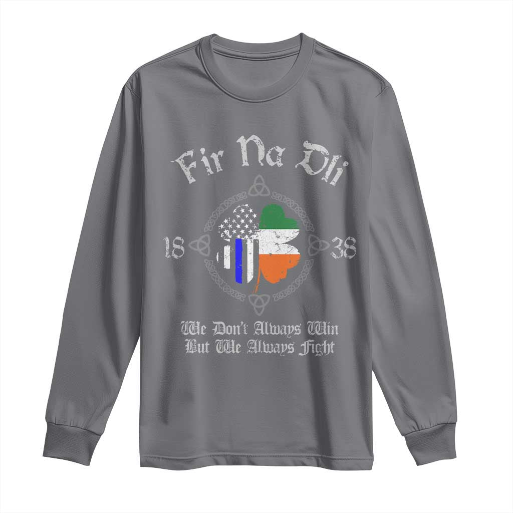 Irish Pride Long Sleeve Shirt Fir Na Dli Men Of Law Shamrock American Irish Flag