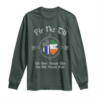 Irish Pride Long Sleeve Shirt Fir Na Dli Men Of Law Shamrock American Irish Flag