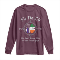 Irish Pride Long Sleeve Shirt Fir Na Dli Men Of Law Shamrock American Irish Flag