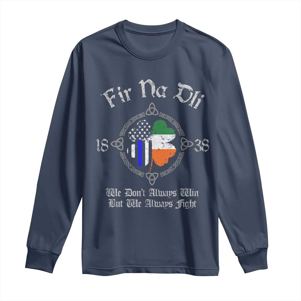 Irish Pride Long Sleeve Shirt Fir Na Dli Men Of Law Shamrock American Irish Flag