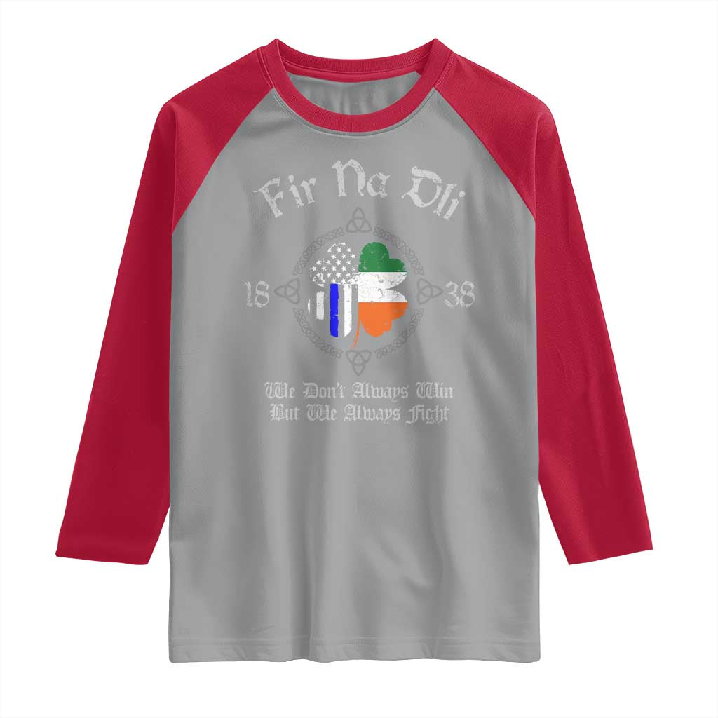 Irish Pride Raglan Shirt Fir Na Dli Men Of Law Shamrock American Irish Flag