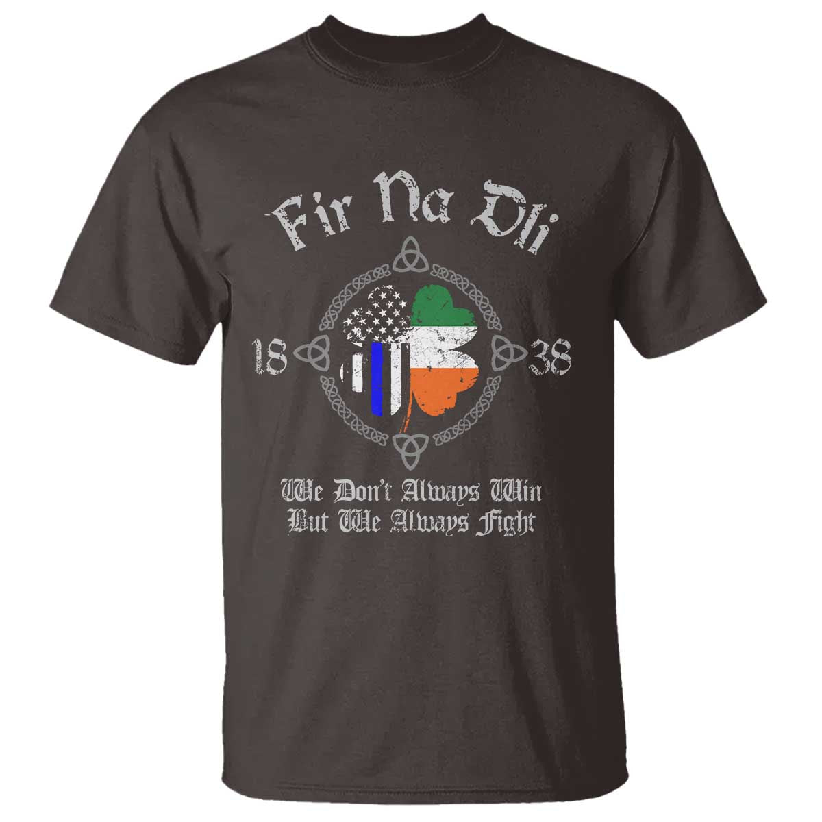 Irish Pride T Shirt Fir Na Dli Men Of Law Shamrock American Irish Flag
