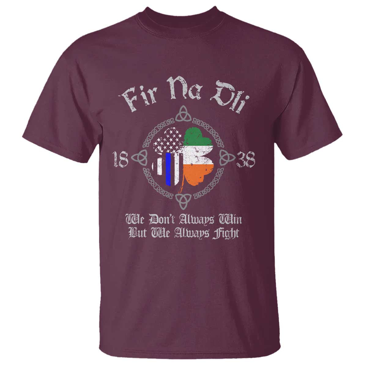Irish Pride T Shirt Fir Na Dli Men Of Law Shamrock American Irish Flag