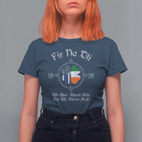 Irish Pride T Shirt For Women Fir Na Dli Men Of Law Shamrock American Irish Flag
