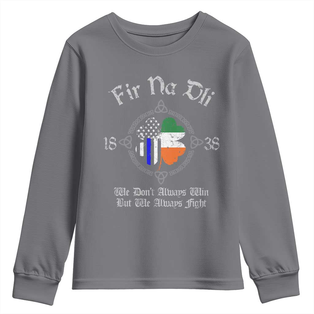 Irish Pride Youth Sweatshirt Fir Na Dli Men Of Law Shamrock American Irish Flag