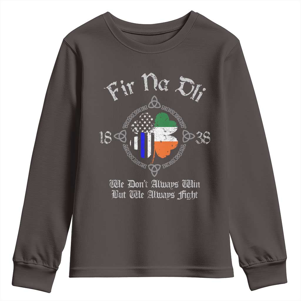 Irish Pride Youth Sweatshirt Fir Na Dli Men Of Law Shamrock American Irish Flag
