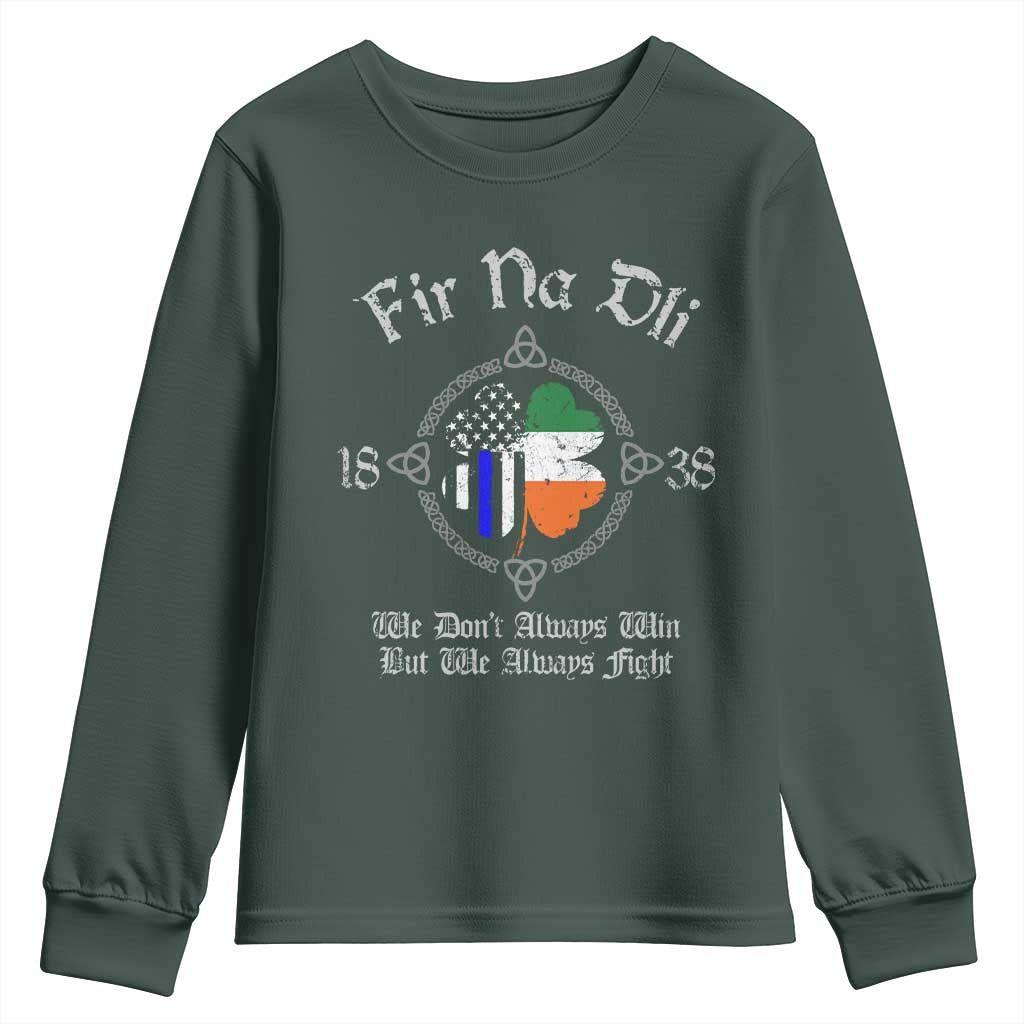 Irish Pride Youth Sweatshirt Fir Na Dli Men Of Law Shamrock American Irish Flag