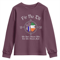 Irish Pride Youth Sweatshirt Fir Na Dli Men Of Law Shamrock American Irish Flag