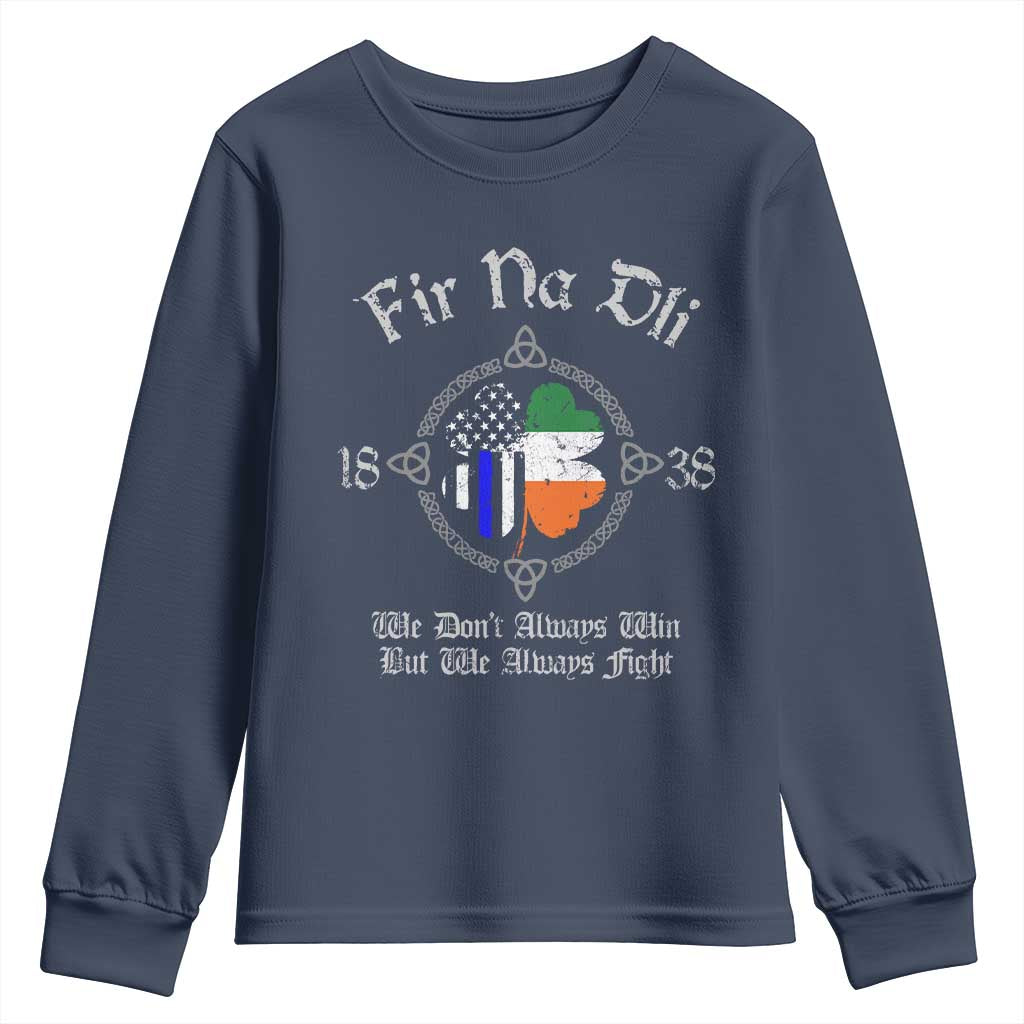 Irish Pride Youth Sweatshirt Fir Na Dli Men Of Law Shamrock American Irish Flag