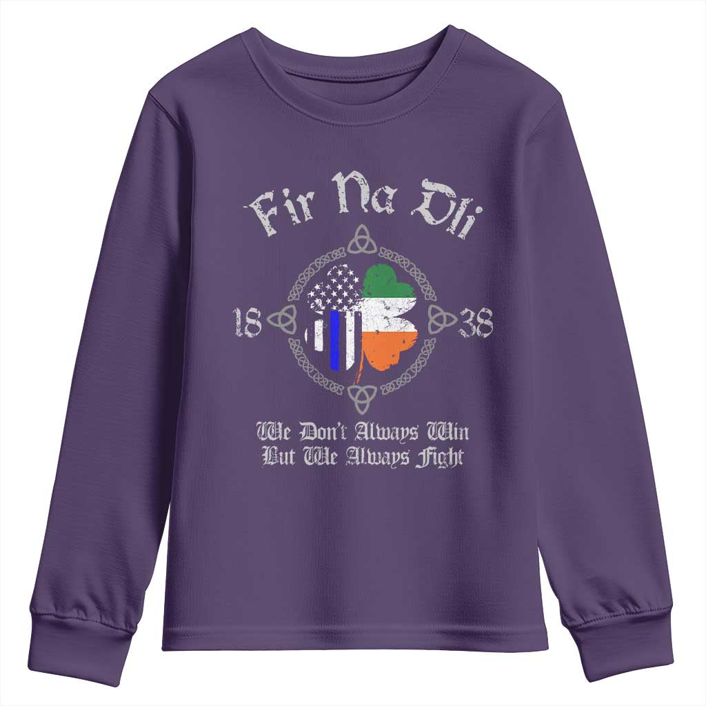 Irish Pride Youth Sweatshirt Fir Na Dli Men Of Law Shamrock American Irish Flag
