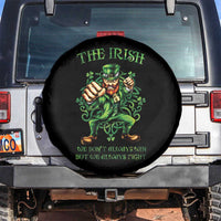 Irish Pride Spare Tire Cover We Don't Always Win But We Always Fight Funny Leprechaun